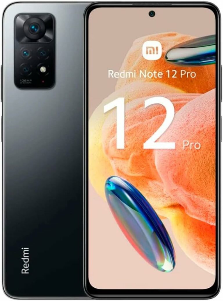 Imagen del Xiaomi Redmi Note 12 Pro: Un smartphone elegante y potente con tecnología 5G, impresionante pantalla y cámara de alto rendimiento.