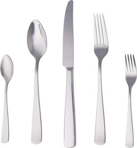 Juego de Cubiertos de Acero Inoxidable Amazon Basics