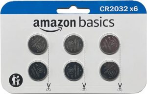 Pilas de Botón Amazon Basics CR2032 Pack de 6